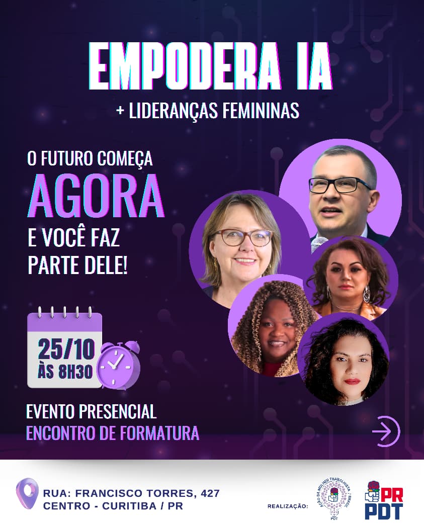 PDT do Paraná aposta em inteligência artificial e forma mulheres para o futuro das lideranças políticas