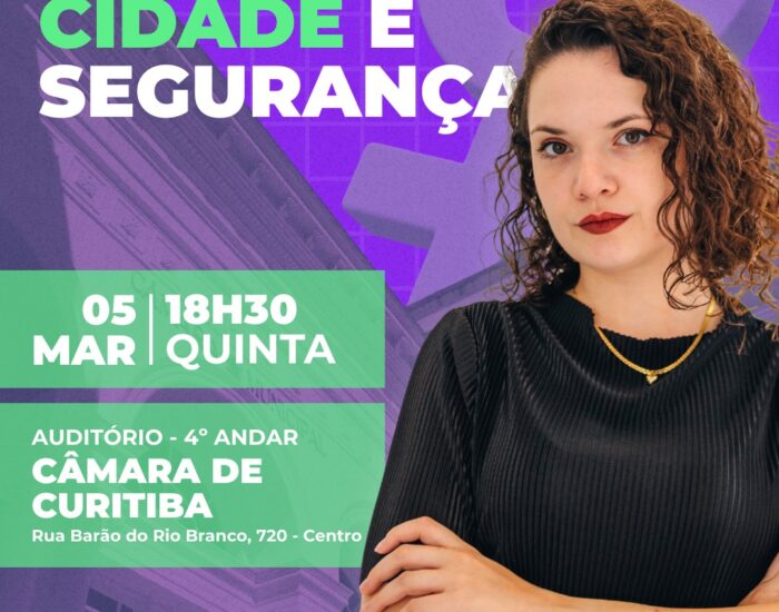 Audiência pública na Câmara Municipal de Curitiba debate como as cidades podem ser mais seguras para as mulheres