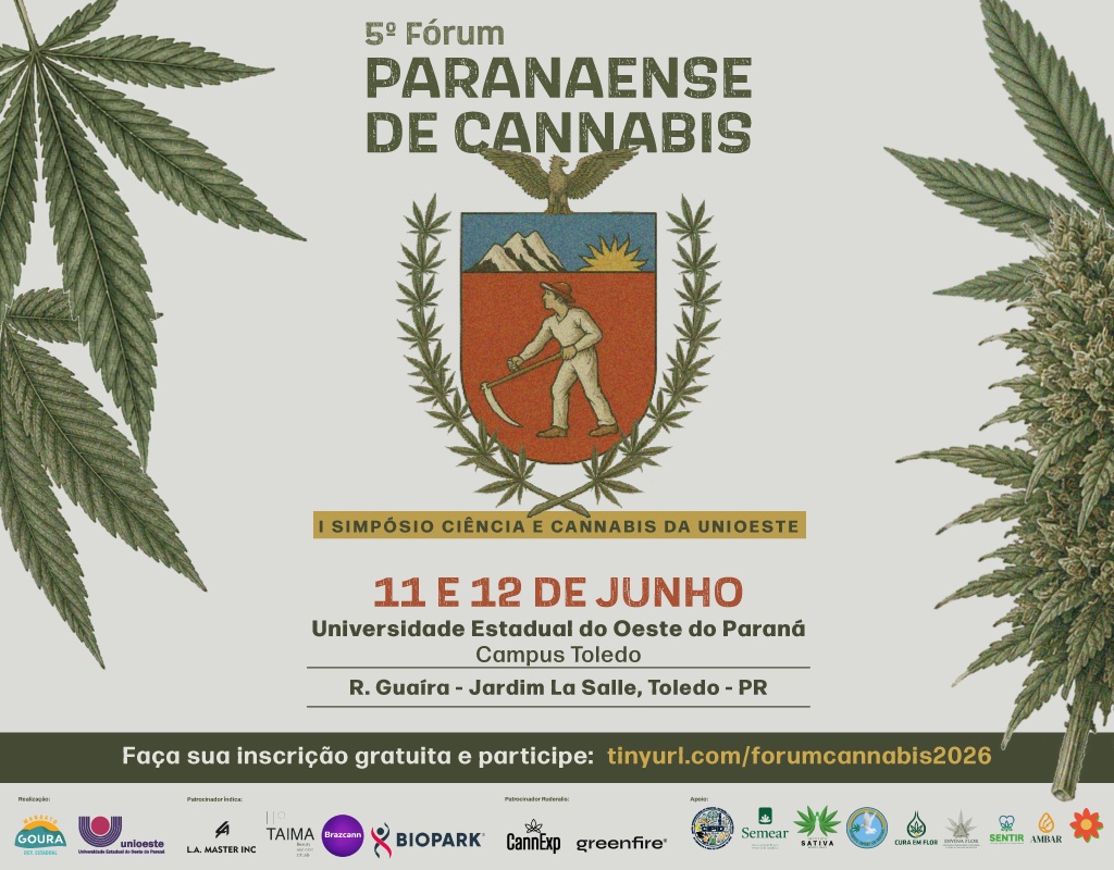 5º Fórum Paranaense de Cannabis será realizado em Toledo nos dias 11 e 12 de junho